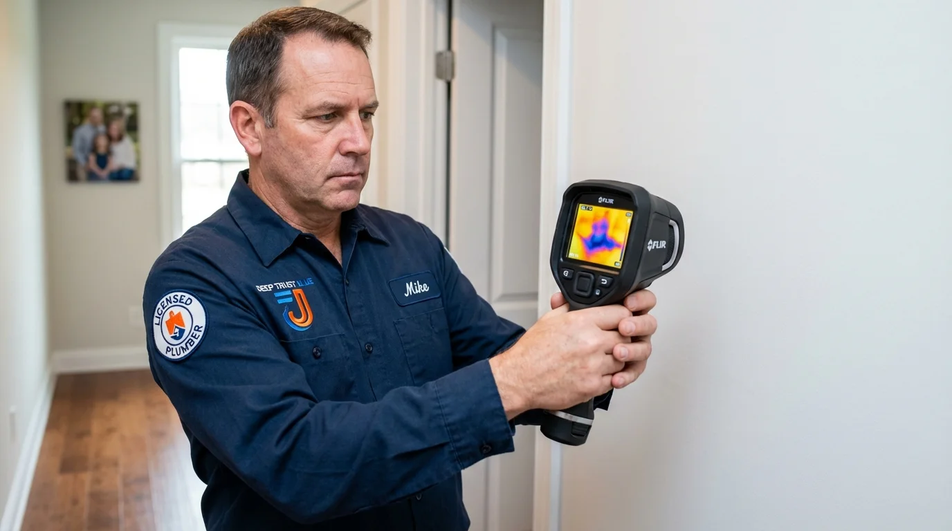 Thermal imaging leak detection by Johns Plumbing LLC in Weed